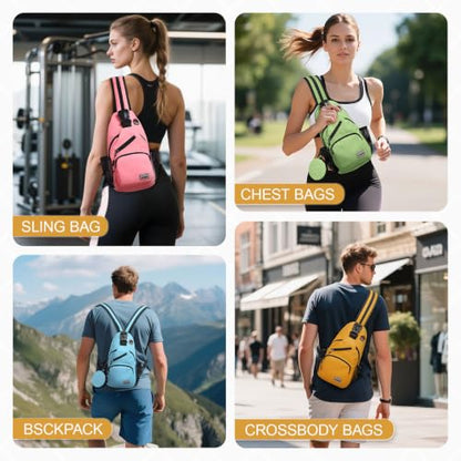 Small Sling Bag with Coin Pocket Fits for 7.9" Tablet, Yellow - color: Yellow, size: Small