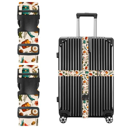 Nuxovilar Luggage Straps Set for Suitcase 1.96x71in Polyester - color: YCH00133, size: 1.96"x70.86"