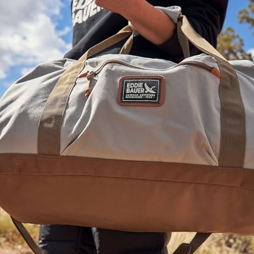 Eddie Bauer Bygone Duffel | Travel | Lightweight | Durable | Rugged Polyester/Nylon | U-Shaped Main Compartment - color: Black, size: 40L