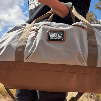 Eddie Bauer Bygone Duffel | Travel | Lightweight | Durable | Rugged Polyester/Nylon | U-Shaped Main Compartment - color: Black, size: 40L
