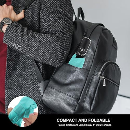 Automatic Lightweight Travel Flat Umbrella Compact Folding for Pocket - color: 0.2Lake Green