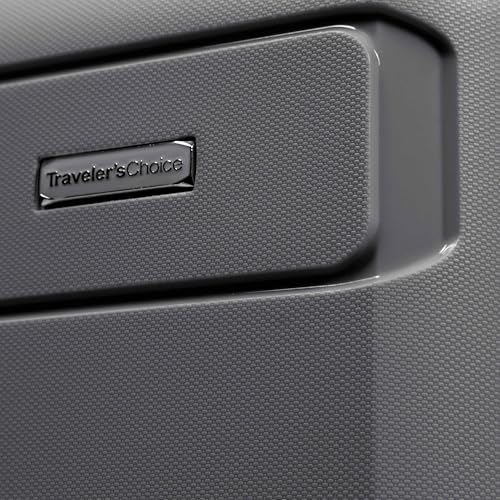 Traveler's Choice Pagosa Hardshell Expandable Luggage with Spinner Wheels, Gray, 27-Inch Medium - color: Gray, size: 27-Inch Medium