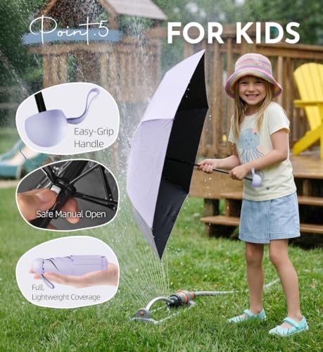 Umbrella Travel Size Mini Umbrella with UPF 100+ UV Rain Protection - color: Purple