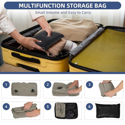 Inflatable Foot Rest Pillow for Air Travel Airplane Foot Rest Pillow Adjustable Height Leg Pillow Bed for Kids Toddler Suitable for Car,Train,Office Travel