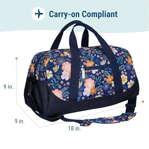 Wildkin Overnighter Duffel Bag for Kids, Floral Bloom - color: Floral Bloom