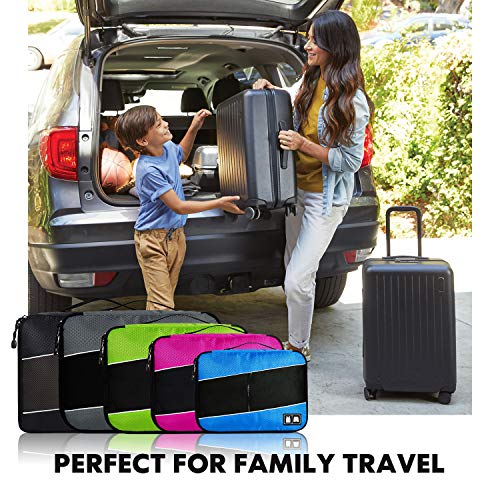 Packing Cubes large Luggage Organizers Bags For Travel Organizing Clothes - color: 8 set - Grey/Blue