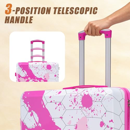 28 Inch Large PC Hard Shell Suitcase, Pink - color: Pink 28inch