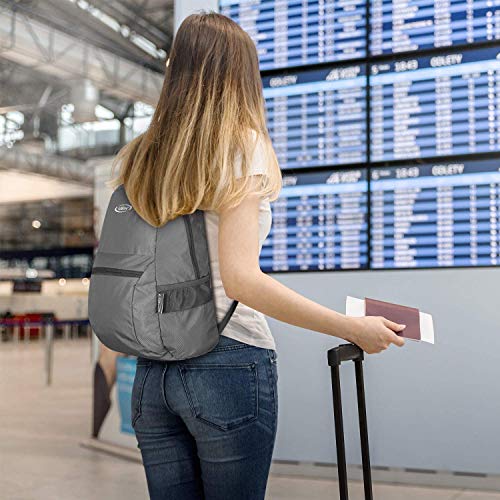 G4Free 20L Lightweight Packable Backpack Travel Hiking Daypack Foldable Backpack for Men Women - color: Grey Update, size: 20L