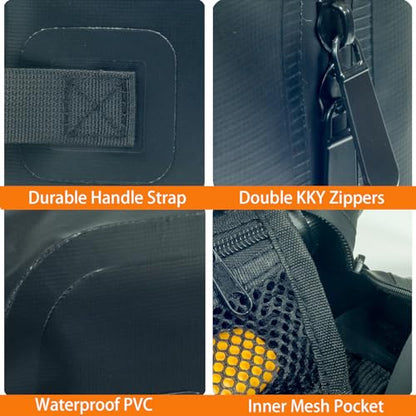 YUMQUA Mens Waterproof Toiletry Bag Dopp Kit for Travel Sport Gym Bathroom - color: Black