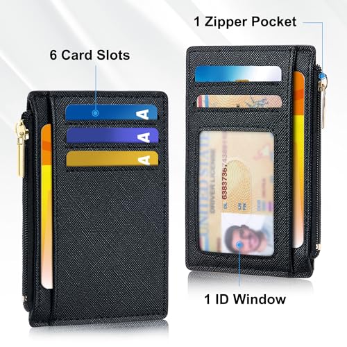 Tipmile Mens RFID Wallet, Small Slim Business Credit Card Holder, Mens Gift - color: Crosshatch Black