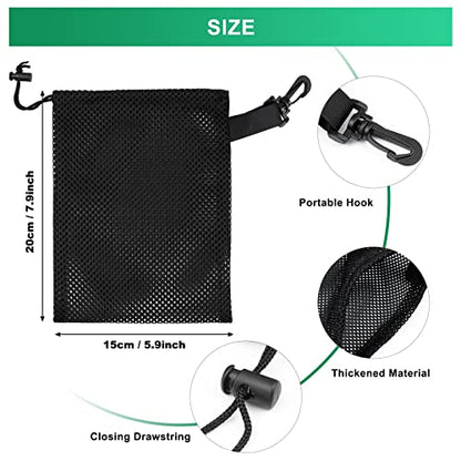 20 PCS With Clips Mesh Drawstring Bags (5.9x7.9in) - size: 20Pcs / 5.9x7.9in
