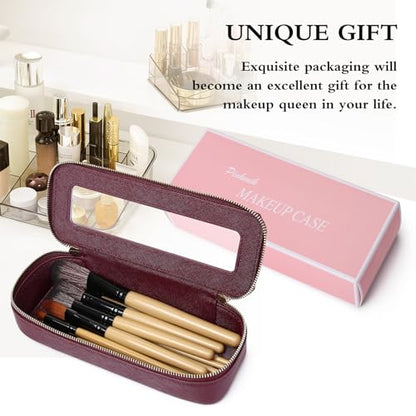 Pinkmik Makeup Brush Case, Burgundy, SLIM - color: B/Burgundy, size: SLIM