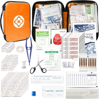 First Aid Kit 300PCS Car Home Camping Essentials Orange 1st Aid - color: Orange-300pcs