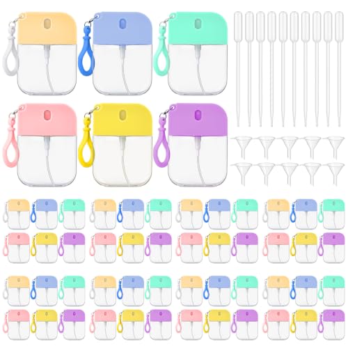 Rtteri 50 Pack Empty Hand Sanitizer Spray Bottles Bulk 1.2 fl oz, Pastel - color: Pastel
