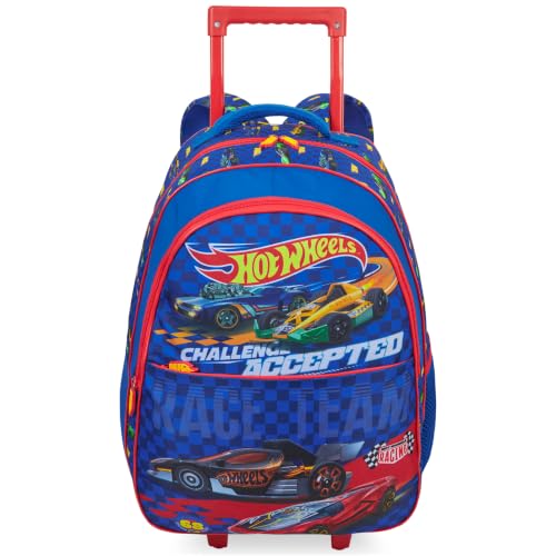 Get Trend Hot Wheels Boys 2-in-1 Rolling Luggage Bag with Wheels, 20.5 in - color: Multi Hot Wheels