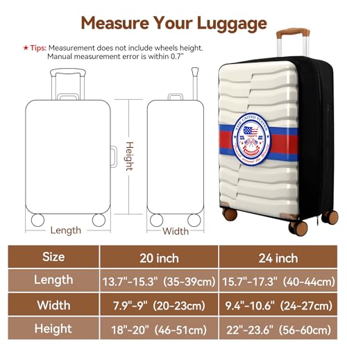 2 Pieces Clear PVC Suitcase Cover Protectors 20'' + 24'' - color: Badge-20/24 inches