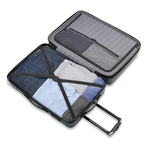 Samsonite Omni 2 Domestic Carry-On Luggage - 22x14x9 Airline-Approved - Features Expandable Polycarbonate Shell, 360° Wheels, TSA Lock - Amazon Exclusive - Nova Teal - color: NOVA TEAL, size: Carry-on Spinner