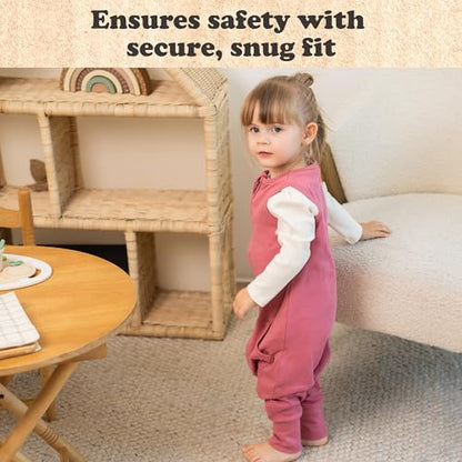 Toddler Sleep Sack with Feet, 2-3T, 2-Pack - color: Maroon, size: 2-3T