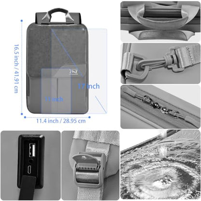ZINZ Slim & Expandable Laptop Backpack 15.6 16 17 inch,Grey - color: G01y01