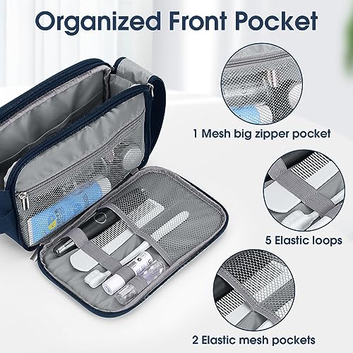 Wedama Toiletry Bag for Men, Handheld Travel Bag, Waterproof Toiletries, Thickened Polyester Dopp Kit, Toiletries Business Trips and Camping, Blue - color: Blue, size: Medium