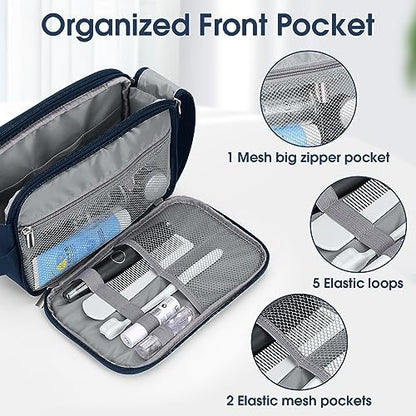 Wedama Toiletry Bag for Men, Handheld Travel Bag, Waterproof Toiletries, Thickened Polyester Dopp Kit, Toiletries Business Trips and Camping, Blue - color: Blue, size: Medium