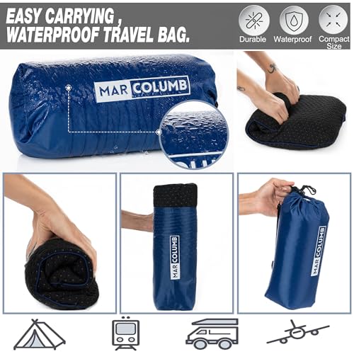 Travel & Camping Comfortable Memory Foam Pillow – Easy to Carry Portable Bag – Temperature Regulating Pillow Case - Perfect for Travelling (Black) - size: Black