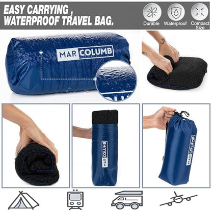 Travel & Camping Comfortable Memory Foam Pillow – Easy to Carry Portable Bag – Temperature Regulating Pillow Case - Perfect for Travelling (Black) - size: Black