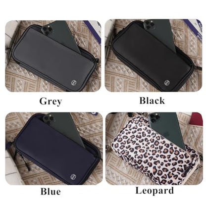 RFID Blocking Family Passport Holder For Travel, Neck Wallet - color: Grey