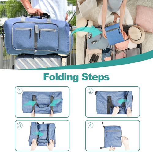 Dimayar 115L Foldable Duffle Bag, Travel & Weekend, Extended Trips - color: Blue, size: 115L