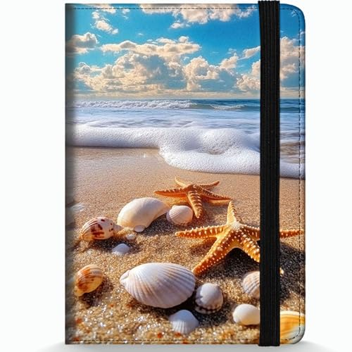 Passport Holder Wallet Cover Case,RFID Blocking Passport Cover,Large Capacity Travel Wallet with Multi Card Slots (Beach Shell) - color: Beach Shell