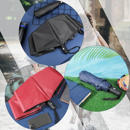 Jexine Windproof Travel Umbrella Compact Small - color: Multicolor