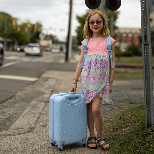 AI ACCESSORY INNOVATIONS Bluey Kids Luggage and Backpack Set - 18" Luggage Suitcase With Wheels, 13.75" Backpack - color: Bluey Set