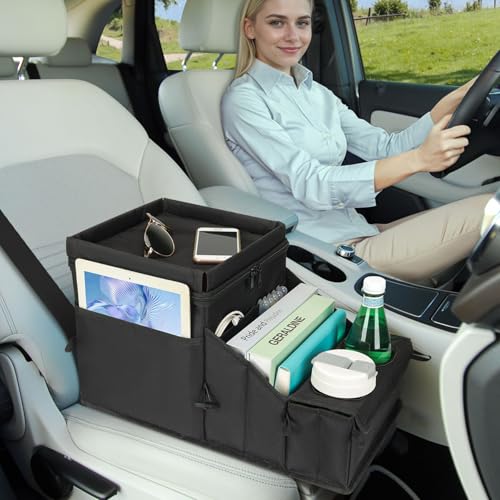COOLBEBE Car Seat Organizer, Backseat Car Organizer, Black - color: Black
