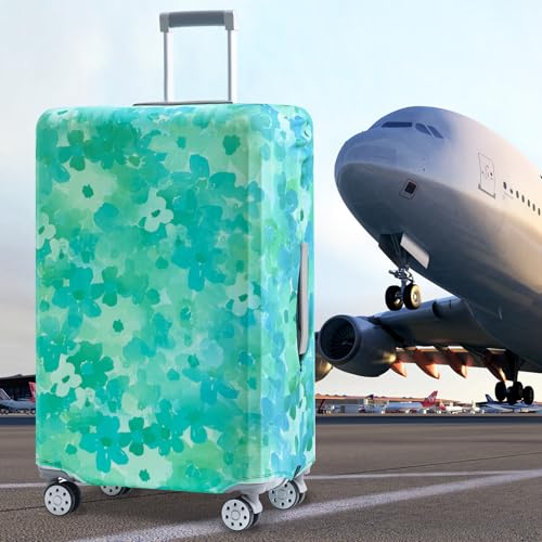Travelkin 여행 가방 Tsa 승인 여행 가방 커버 프로텍터, 블루 플로럴., 꽃무늬 소프트쉘 - color: 블루 플로럴., size: S(18-21inch suitcase)