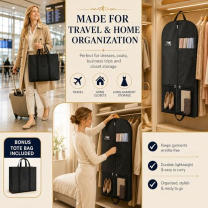 Coat Covers for Closet, 54-Inch Breathable Organizer for Uniforms - style: Garmentbag 54INCH 1 pack