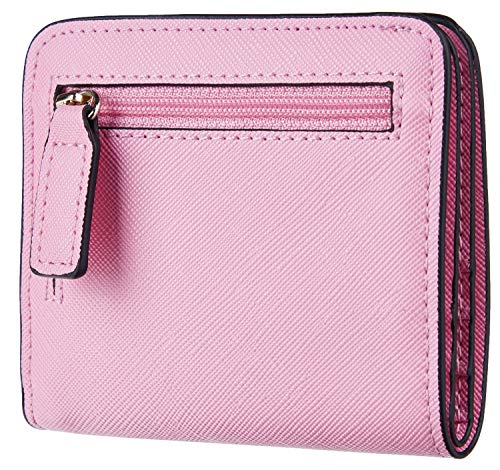 Toughergun Women’s Small Slim Leather Wallet with RFID Protection, Compact Bifold Mini Purse with Clear ID Window - color: CH Pink
