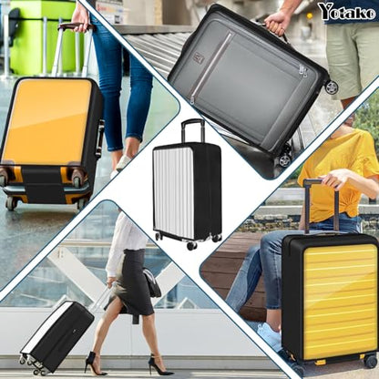 Yotako Upgraded Zippered Transparent PVC Suitcase Cover, No Disassembly Required Clear Luggage Protector for Suitcase Luggage Protector Cover 24''