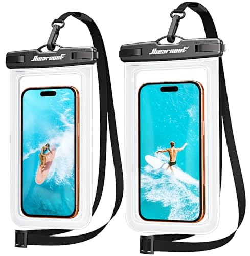 Hiearcool Waterproof Phone Pouch, Waterproof Phone Case, 2-Pack Clear - color: 2 Clear