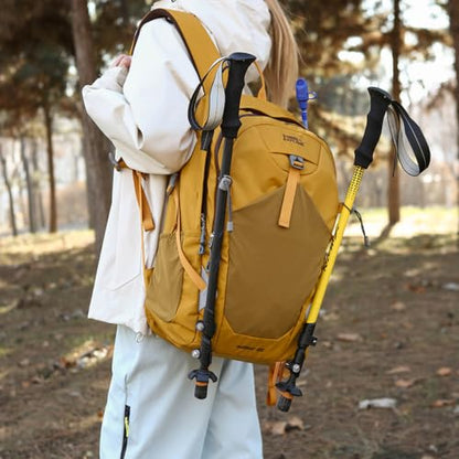 30L Lightweight Hiking Backpack, Travel Daypack with Pole Holder, Gray - color: 30l-grey