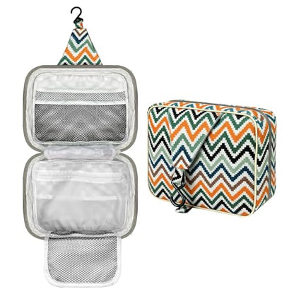 Travel Toiletry Bag with Hanging Hook (Fabric, Boho) - color: Boho, style: Fabric
