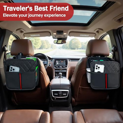 Back of Seat Car Organizer and Storage, Backseat Organizer, 2 Pack - color: Black A ( 2 Pack )