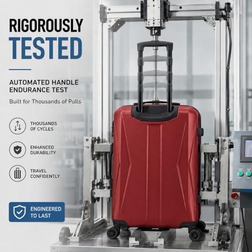 20/24/28 Inch Hardshell Suitcase Set, ABS Luggage Set with TSA Lock 5 Piece - color: Red