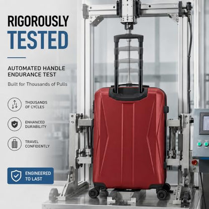 20/24/28 Inch Hardshell Suitcase Set, ABS Luggage Set with TSA Lock 5 Piece - color: Red