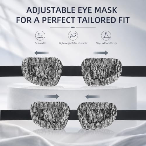 CLOZIA Eye Mask for Men, 3D Deep Eye Cups Blackout Sleep Mask - color: Flaxen Gray