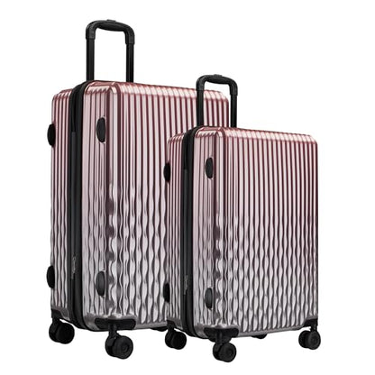 Luggage Set, 20 Inch Carry on Luggage, 28 Inch Checked Luggage Lightweight Hardside Suitcase With Spinner Wheels, TSA Lock, 2-Piece Set 20/28 Inch - color: GlossyRose, size: 2-piece(20"/28")
