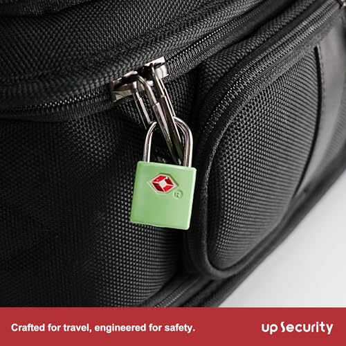 Luggage Locks TSA Approved, Small Padlock with Key for Suitcase - color: Green