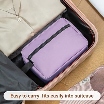 Elviros Hanging Toiletry Bag, Lightweight Dopp Kit, Small, Lavender Purple - color: Lavender Purple, size: Small