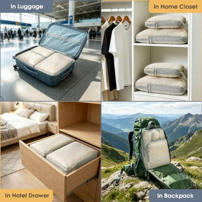 8-Set Compression Packing Cubes for Travel - color: Green, size: 8-Set