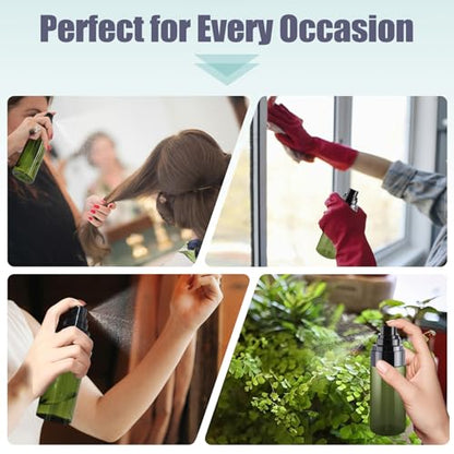 3PCS 50ml Mini Spray Bottles for Travel – Refillable Small Spray Bottle Set with Fine Mist Spray Bottles for Facial Mist, Toners, Perfume - color: Green - 1.7oz