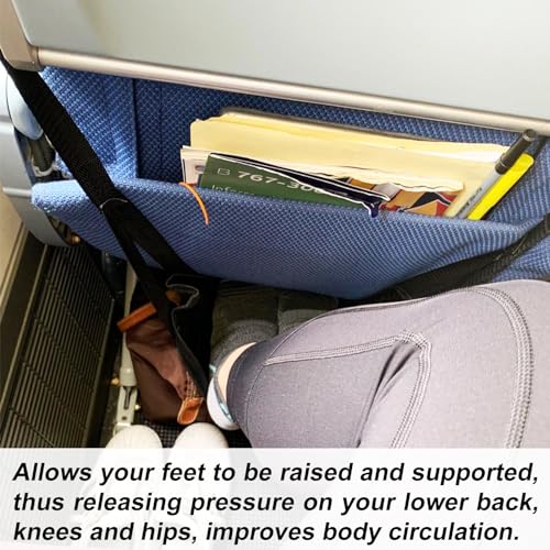 Footrest Hammock, Adjustable Hanging Foot Sling for Airplane Travel, Desk Foot Rest Essentials, Leg Rest Support Strap to Relax Your Feet - style: Office Desk Foot Hammock